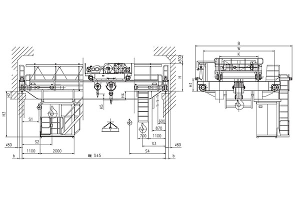 QC型32、5~50、10t電磁橋式起重機