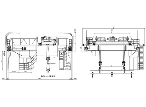 32t、40t掛梁橋式起重機（垂直主梁）
