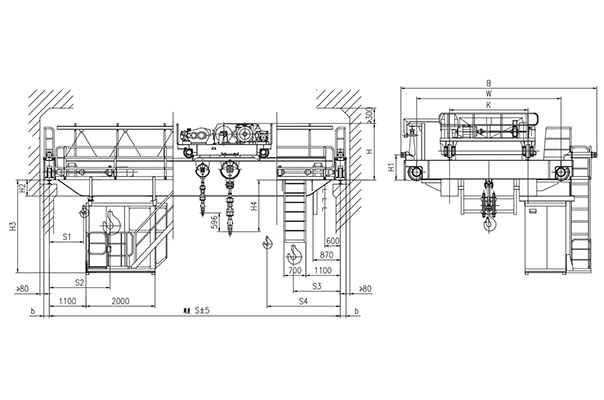 QY型20、5t絕緣吊鉤橋式起重機