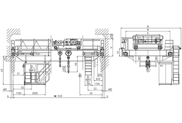 &nbsp;QY型16、3.2t絕緣吊鉤橋式起重機