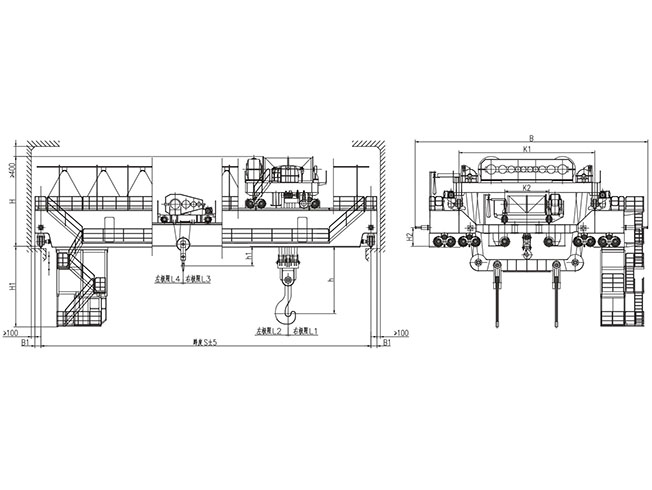 YZ型280、75~320、80t鑄造起重機