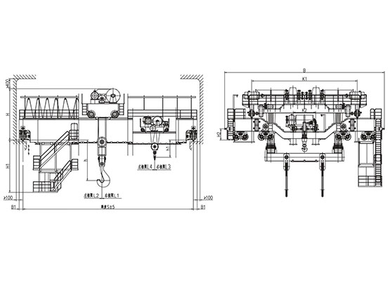 YZ型140、40t鑄造起重機