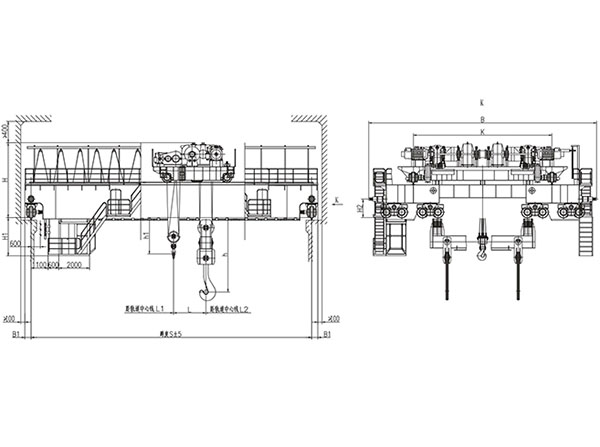 YZ型125、32~140、40t鑄造起重機