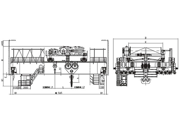 QD型600、150~800、150t吊鉤橋式起重機(jī)