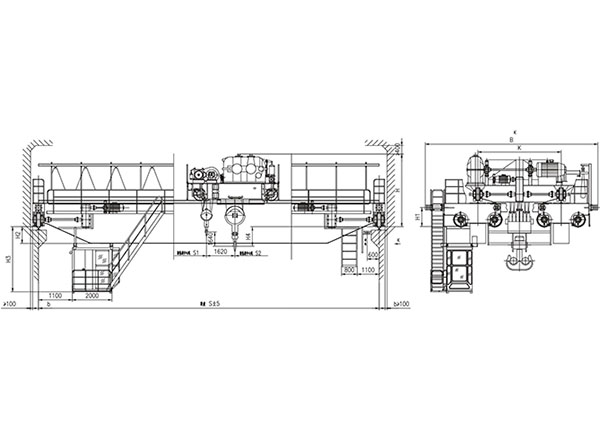 &nbsp;QD型125、32t吊鉤橋式起重機(jī)
