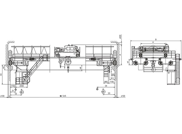 QD型75、20t吊鉤橋式起重機