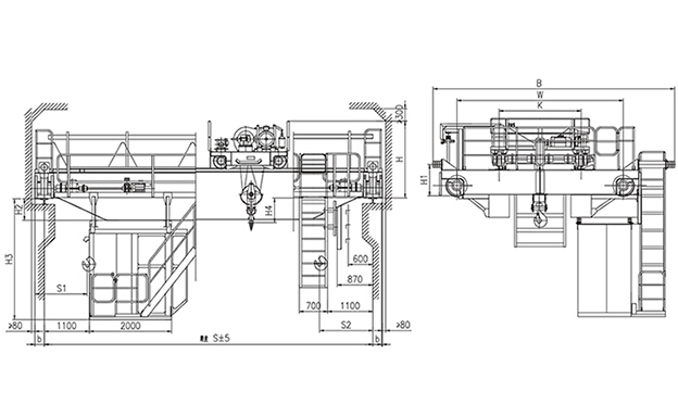 QD型10t吊鉤橋式起重機